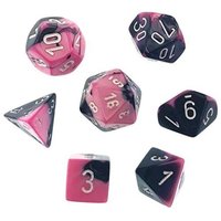 7 delig setje met Zwart/Roze Gemini Polydice