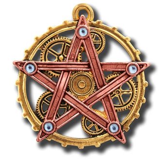 Engineerium Steampunk sieraden, Penta Meridia Pendant