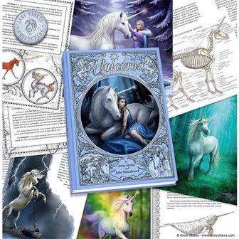 Unicorns Book By Anne Stokes en John Woodward binnekant