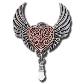 Engineerium Steampunk sieraden, Valkyrie Heart Pendant