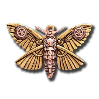 Engineerium Steampunk sieraden, Magradores Moth Pendant