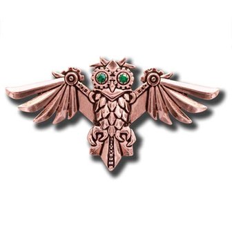 Engineerium Steampunk sieraden, Aviamore Owl Brooch