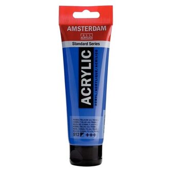 Amsterdam Acrylverf Kobaltblauw Ultramarijn 512 in tube van 120ml