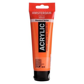 Amsterdam Acrylverf Azo-Oranje 276 in tube van 120ml