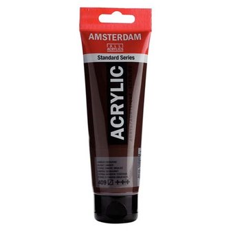 Amsterdam Acrylverf Omber Gebrand 409 in tube van 120ml