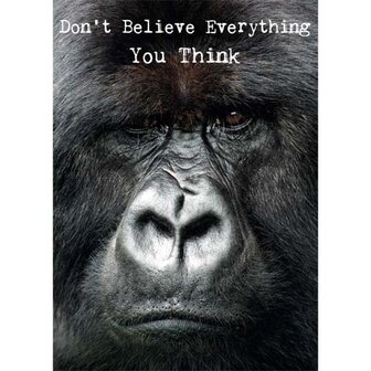 Ansichtkaart Don t believe everything you Think