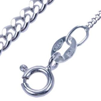 Zilveren Gourmet collier van .925 sterling zilver, 45cm lang 2.0mm dik