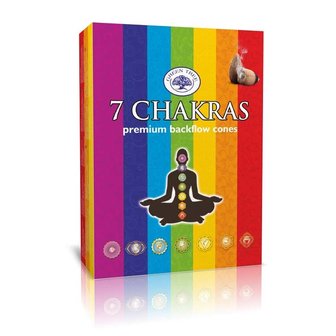 7 Chakras Wierook Backflow Incense Cones