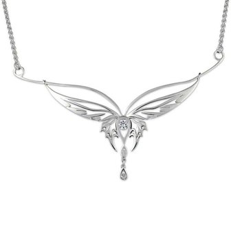 Elvencollier Butterfly van Zilver