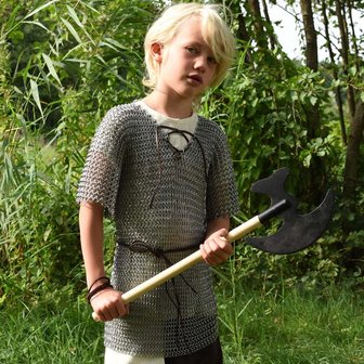 Kinder Malienkolder met korte mouwen van gegalvaniseerd blank staal