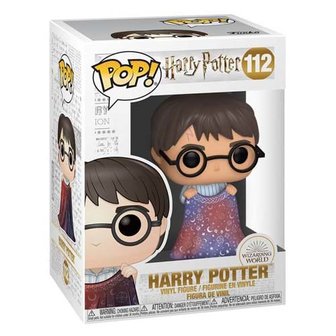 Harry Potter POP! Movies Vinyl Figure Harry with Invisibility Cloak Map 9 cm met doos