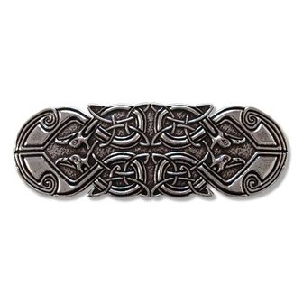 Haar Clip, Celtic Peacock Barrette