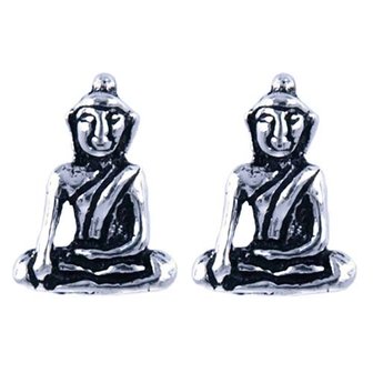 Boeddha oorknopjes van zilver