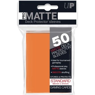 Standaard sleeves Pro Matte Oranje per 50 stuks