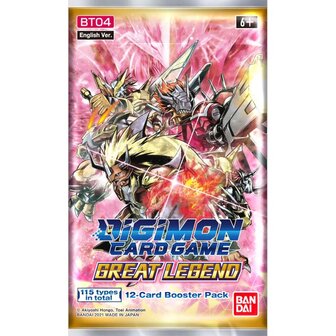 Digimon S3 Great Legends Booster met 12 kaarten