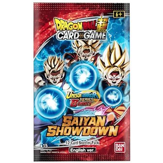 Dragon Ball Saiyan Showdown Booster met 12 kaarten