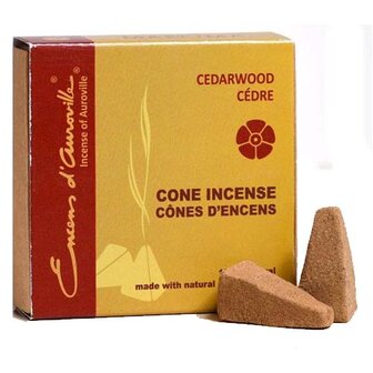 Encens d&#039;Auroville Cedarwood kegel wierook