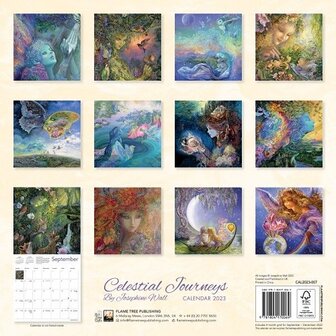 Josephine Wall Celestial Journeys Calendar 2023 achterkant