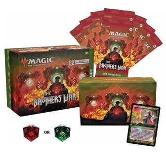 Magic: the Gathering: The Brothers War Bundle met 8 Set Boosters open