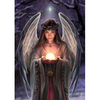 Anne Stokes Kerstkaart Yuletide Angel 