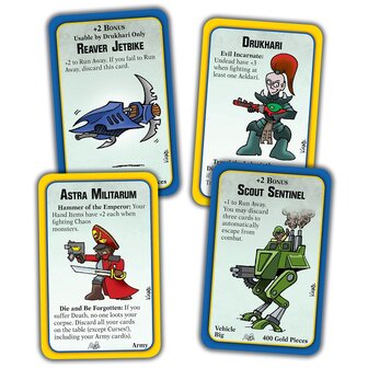 Munchkin Warhammer 40K Rank and Vile Expansion kaarten