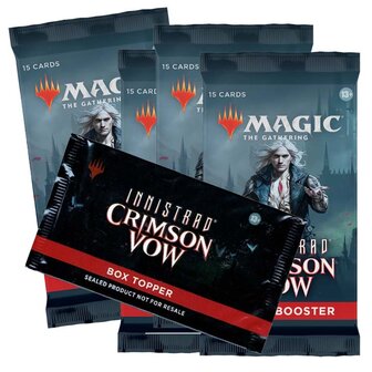 Magic: the Gathering: Innistrad: Crimson Vow Draft 6x Booster met ieder 15 kaarten en gratis Boxtopper