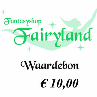 Kadobon voor de Fairyland Webshop ter waarde van 10 euro