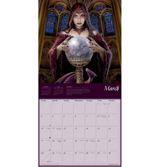Anne Stokes 2024 Dragons Calendar Maart