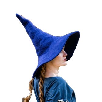 Blauwe Wizardhoed Agata van katoen