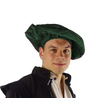 Groene Baret van Velvet Katoen