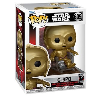 40th Anniversary Star Wars POP! Movies Vinyl Figure C-3PO in Chair No.609 in doos