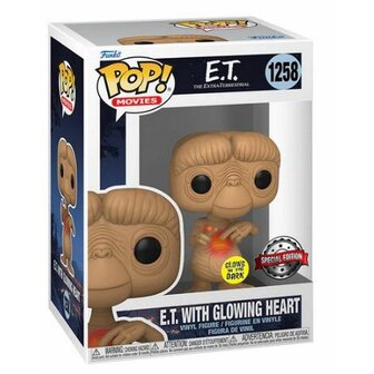 Funko POP! 40th Anniversary Pop! Movies E.T. with Glowing Heart (Glow in the Dark) No.1258 in doos