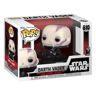 Star Wars 40th Anniversary POP! Movies Vinyl Figure Darth Vader Unmasked No.610 in doos