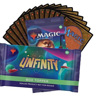 10x Magic: the Gathering: Unfinity Draft Booster plus gratis Box Topper