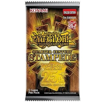 Yu-Gi-Oh! Quarter Century Stampede Booster met 5 kaarten