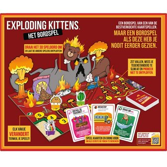 Exploding Kittens Bordspel Nederlandstalige Versie achterkant