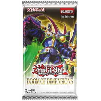 Yu-Gi-Oh! Doom of Dimensions Booster Pack met 9 kaarten