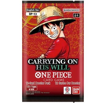 One Piece OP13, Carrying on his Will Booster met 12 kaarten