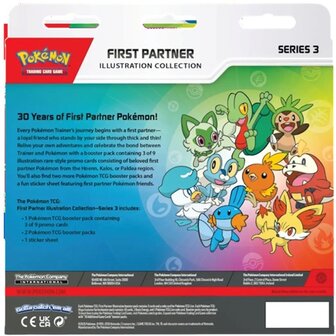 Pokemon First Partner Illustration Collection 3 met 2 boosters achterkant