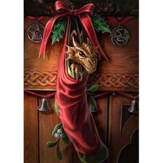 Anne Stokes kerstkaart Magical Arrival