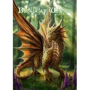 Anne Stokes verjaardagkaart Friendly Dragon