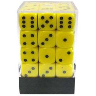 D6 brick met 36 gele dobbelstenen