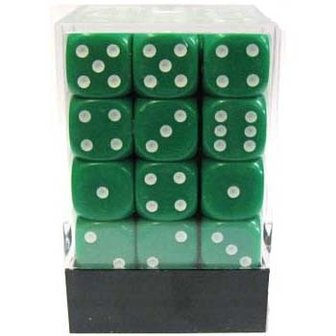 D6 brick met 36 Groene dobbelstenen