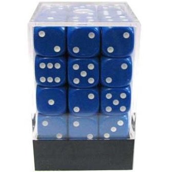 D6 brick met 36 Blauwe dobbelstenen