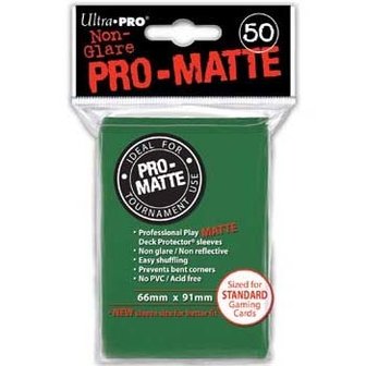 Standaard sleeves Pro Matte Groen per 50 stuks