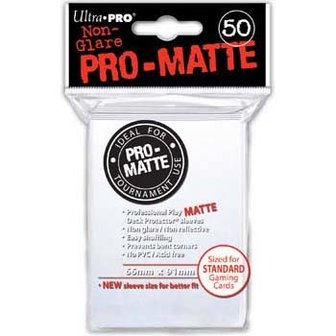 Standaard sleeves Pro Matte Wit per 50 stuks