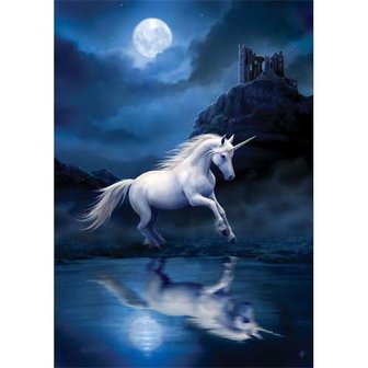 Anne Stokes kaart Moonlight Unicorn