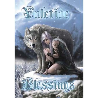 Anne Stokes kerstkaart Winter Protector