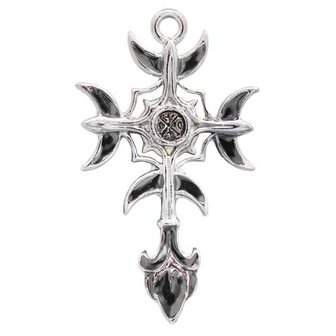 Power Pendant Gothic Moon Cross