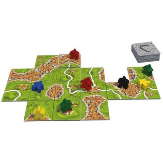 Carcassonne: het basisspel open gelegd